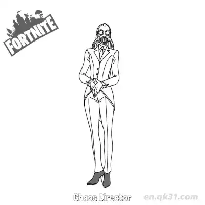 Free printable Chaos Director 01 Coloring Page - Free PDF Printable Fortnite Coloring Sheets coloring page